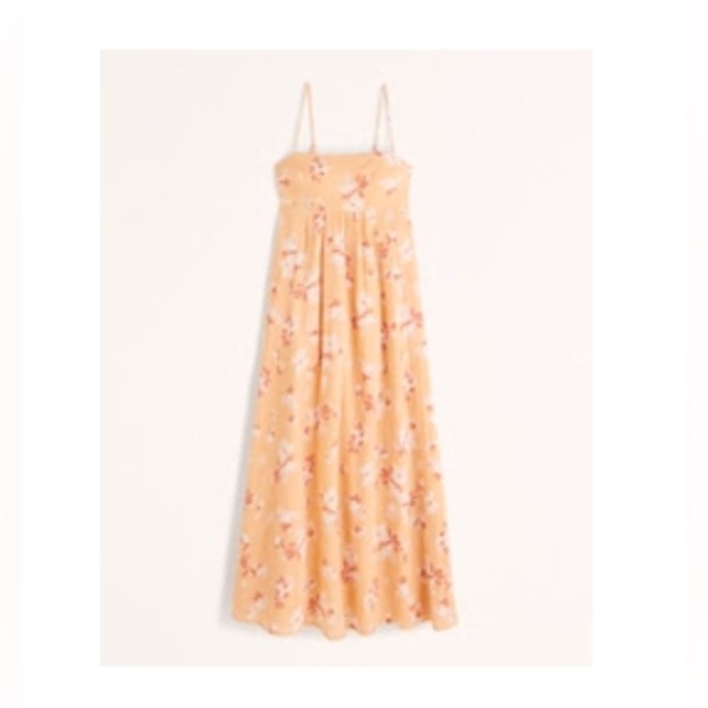 Abercrombie Babydoll Maxi Dress - Yellow Flowery